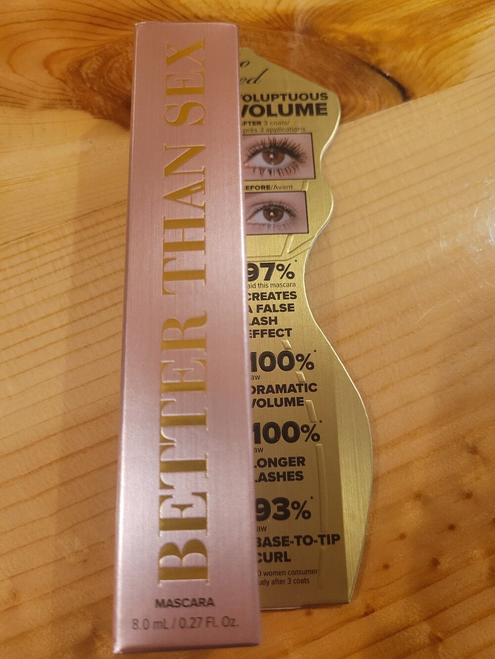 Too Faced Better Than Sex Mascara - Black- Full Size- NIB